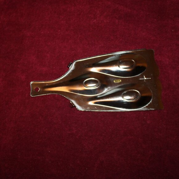 Vintage Spoon Rest Stainless Metal 3 Slots - Picture 3 of 4